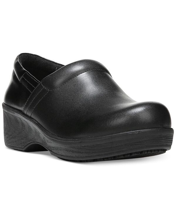 Dr. Scholl 여성용 신발 샌들 Dr Scholls 여성용 다이나모 슬립/참가자 워크 클로그 블랙 가죽 블랙