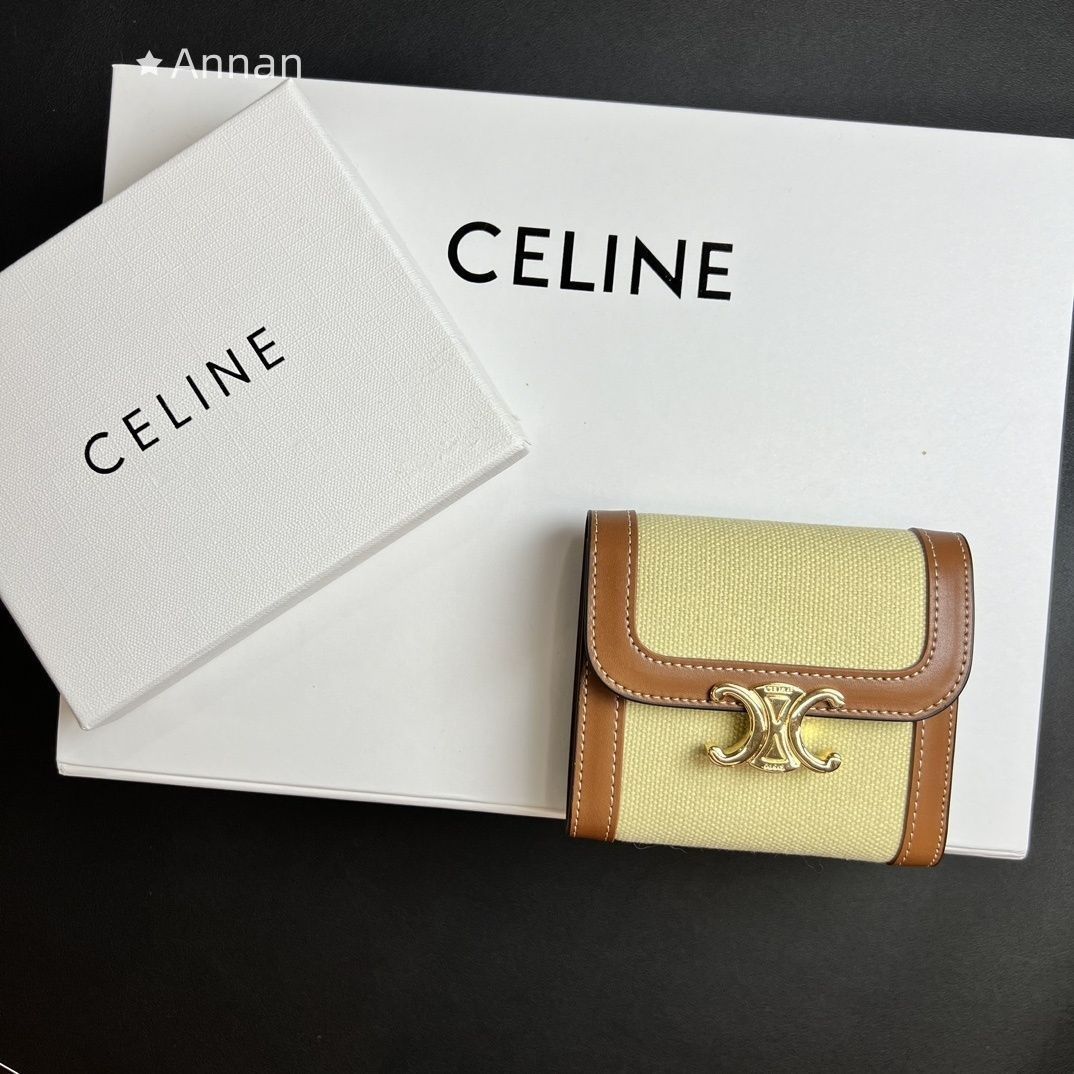未使用に近い 美品★ 財布 レディース CELINE セリーヌ ウォレット 折り財布 小銭入れ