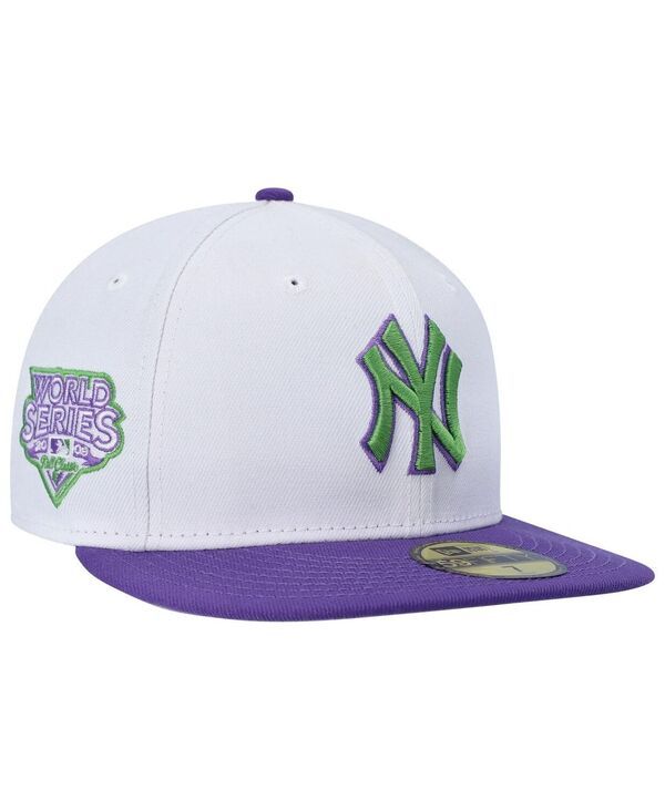 ニューエラ メンズ アクセサリー 帽子 New Era Mens White New York Yankees Side Patch 59FIFTY Fitted Hat White ホワイト