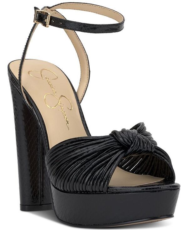 ジェシカシンプソン レディース シューズ サンダル プラットフォーム Jessica Simpson Womens Immie Platform Dress Sandals Black Metalli