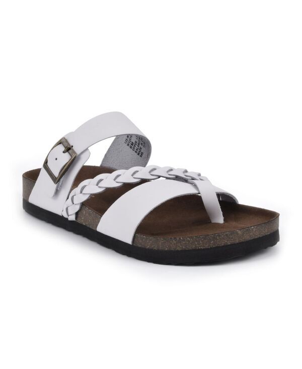 ホワイトマウンテン レディース シューズ サンダル White Mountain Womens Hazy Footbed Sandals White Leather ホワイト