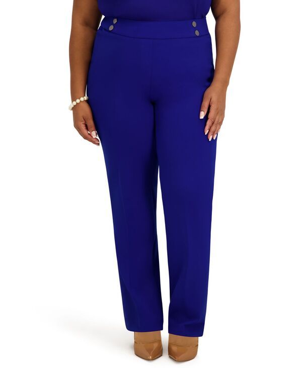 カスパール レディース ボトムス カジュアルパンツ Kasper Womens MidRise PullOn Extend Tab Trousers Royal Signature