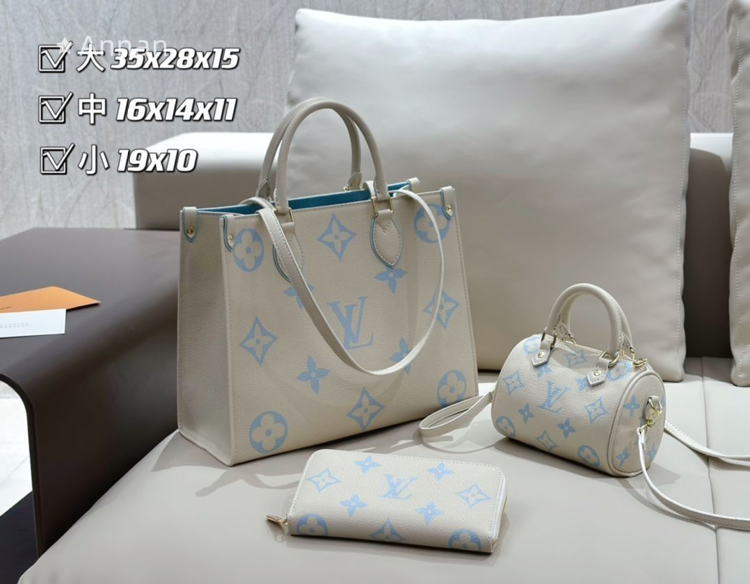 LOUIS VUITTON ルイヴィトン ショルダーバッグ ハンドバッグ 財布 3点セット オンザゴー MMM