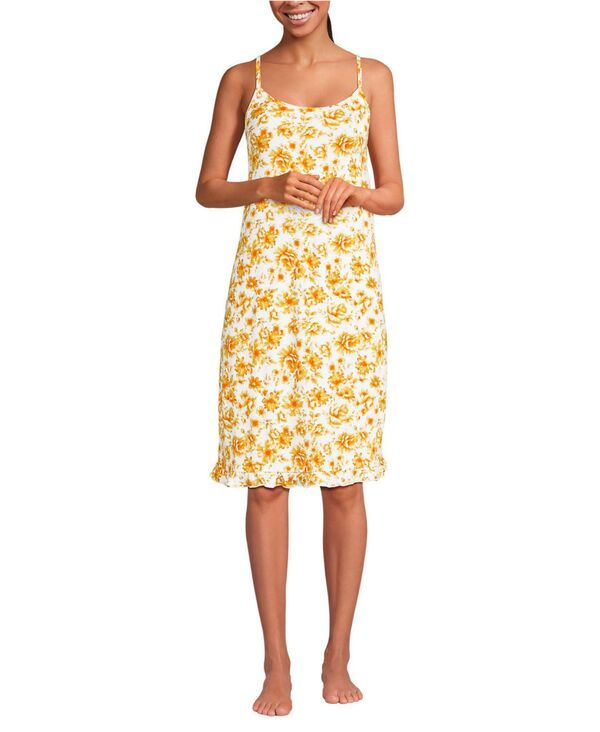 ランズエンド レディース アンダーウェア ナイトウェア ひざ丈 プチ Lands End Womens Petite Cooling Knee Length Slip Nightgown Pale y