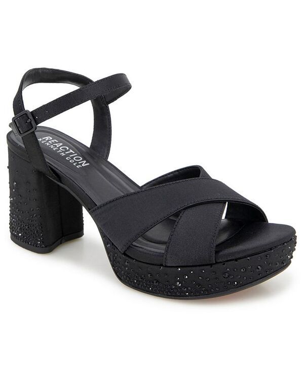 ケネスコール レディース シューズ サンダル プラットフォーム Kenneth Cole Reaction Womens Reeva Platform Sandals Black Silk ブラック
