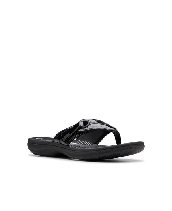 クラークス レディース シューズ サンダル Clarks Cloudsteppers Womens Breeze Reyna H SlipOn Sandals Black Patent ブラック