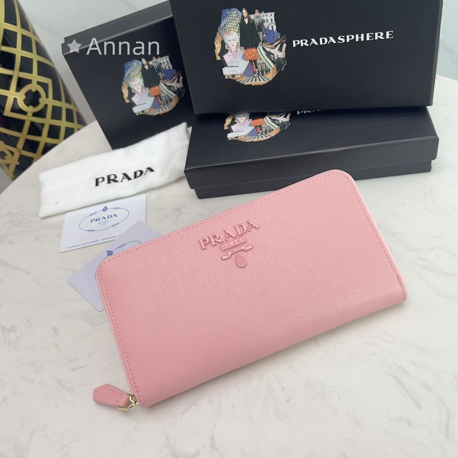 超美品 PRADA プラダ 長財布 さいふ ウォレット 長財布 小銭入れ