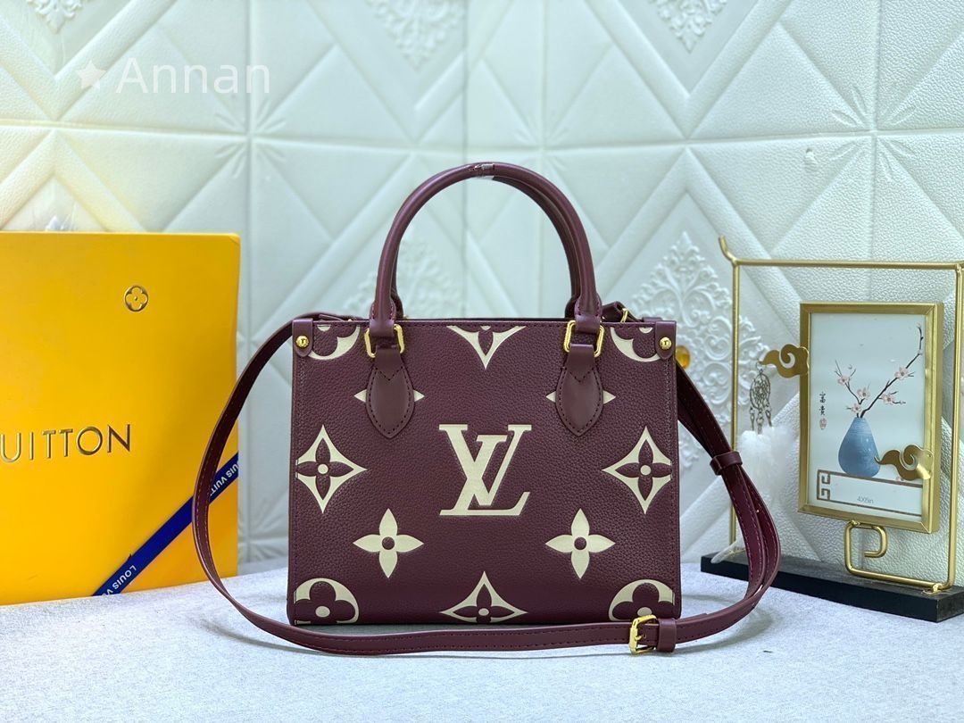 送料込☆LOUIS VUITTON ルイヴィトン ハンドバッグ レディース オンザゴーPM