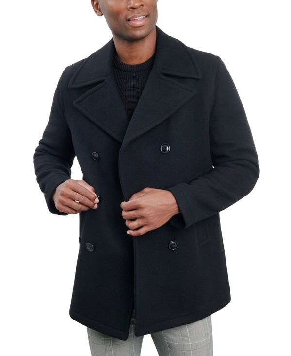 ロンドンフォグ メンズ アウター ジャケット・ブルゾン ウール コート London Fog Mens DoubleBreasted Wool Blend Peacoat Black ブラック 63,690円