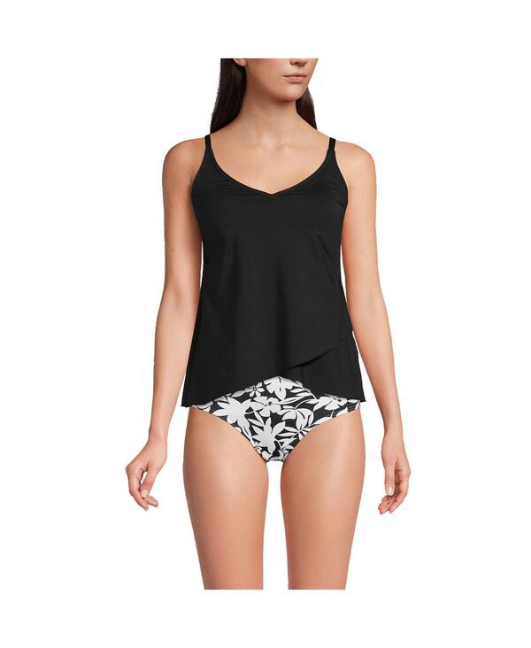 ランズエンド レディース 水着 トップのみ Lands End Womens DCup Tulip Hem Tankini Top Black ブラック 15,961円