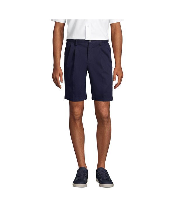 ランズエンド メンズ ボトムス ハーフパンツ・ショーツ プリーツ ショートパンツ Lands End Mens Comfort Waist Pleated 9 No Iron Chino Shorts