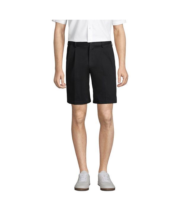 ランズエンド メンズ ボトムス ハーフパンツ・ショーツ プリーツ ショートパンツ Lands End Mens Comfort Waist Pleated 9 No Iron Chino Shorts