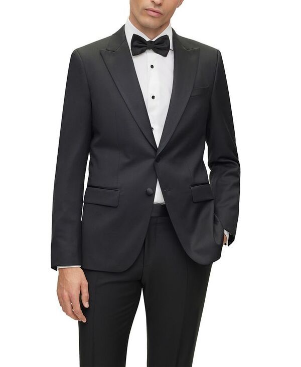 ヒューゴボス メンズ アウター ジャケット・ブルゾン ジャケット Hugo Boss Mens SlimFit Tuxedo Jacket Black ブラック