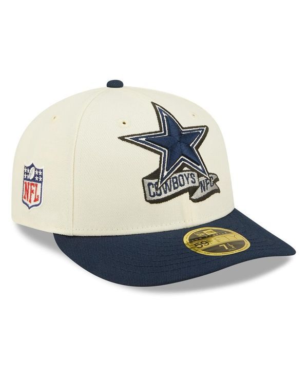 ニューエラ メンズ アクセサリー 帽子 New Era Mens Cream Navy Dallas Cowboys 2022 Sideline Low Profile 59FIFTY Fitted 10,765円