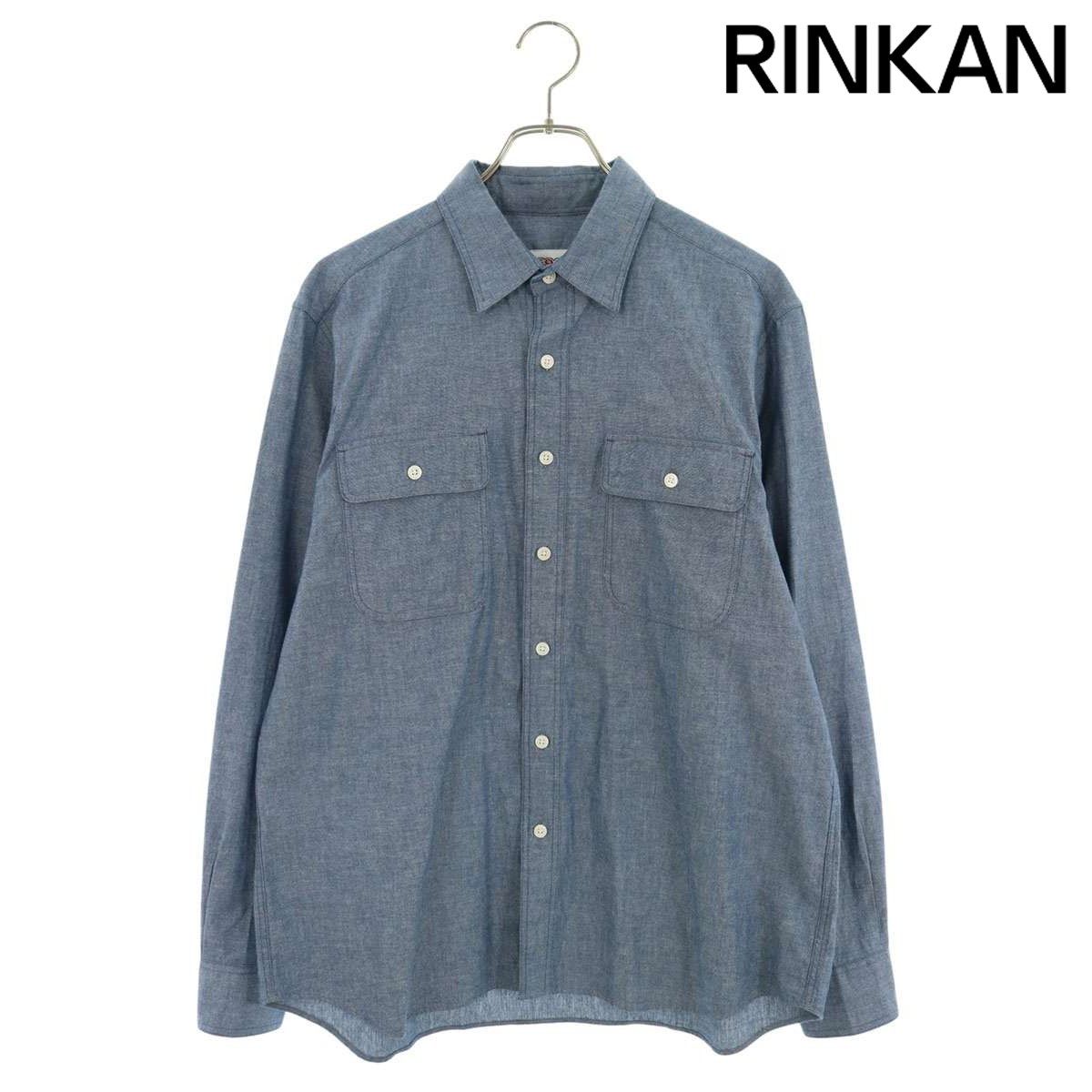 ユニフォームエクスペリメント  UE-232041/INSANE DUNGAREE WORK SHIRT バックエンブロイダリー長袖シャツ メンズ 1 ユニフォームエクスペリメント UE-232041/INSANE DUNGAREE WORK SHIRT