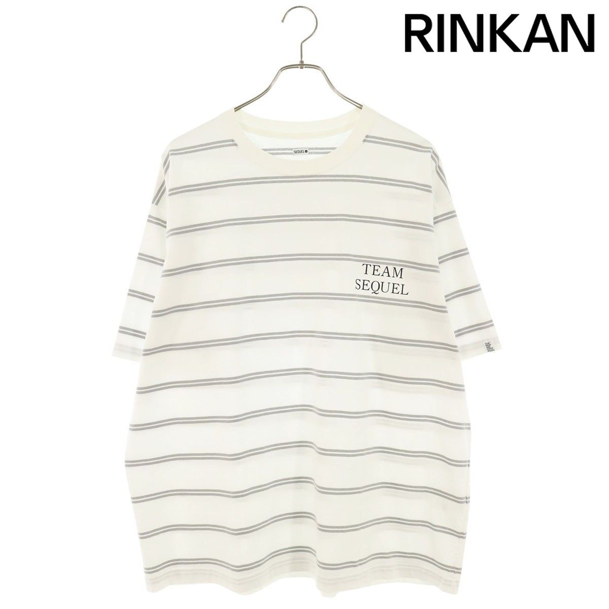 シークエル 26SS SQ-26SS-CS-03 ロゴプリントボーダーTシャツ メンズ L