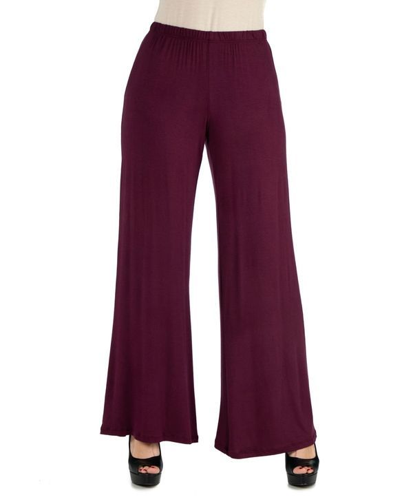 24 セブンコンフォート レディース ボトムス カジュアルパンツ パンツ 24seven Comfort Apparel Womens Palazzo Pants Wine ワイン