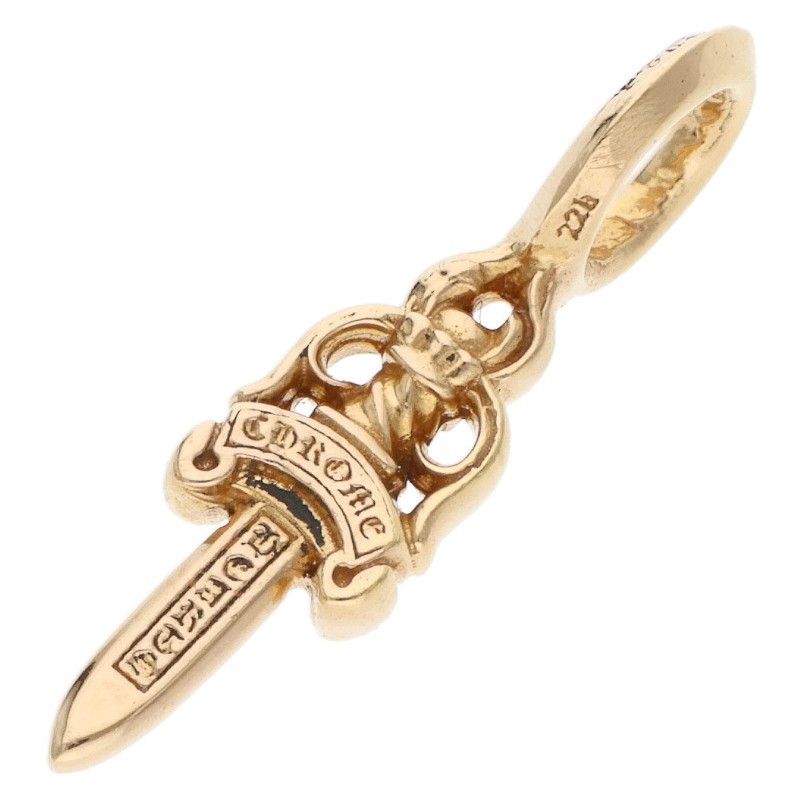 クロムハーツ 22K GOLD ダガー スタック V2 ペンダントトップ 正規品 クロムハーツ 22K STACK DAGGER V2/ダガースタックチャーム ゴールド