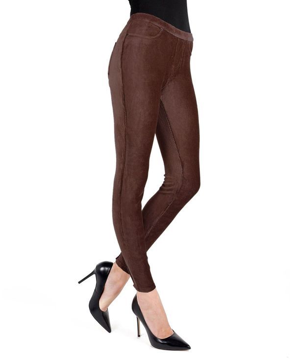 メモイ レディース ボトムス レギンス コーデュロイ リブ MeMoi Womens Thin Ribbed Stretch Corduroy Leggings Java 11,866円