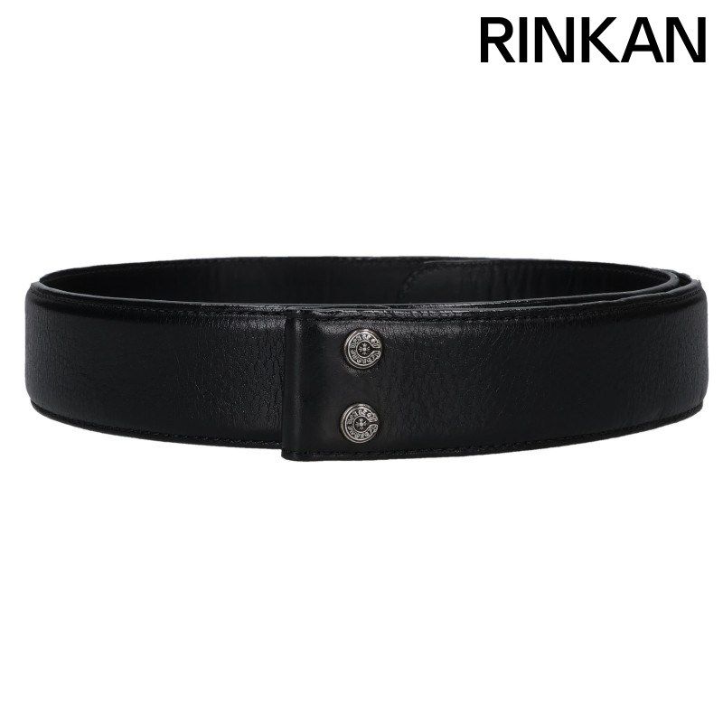 クロムハーツ  1.5 STRAP/1.5inchスクロールレーベルリベッツ レザーベルト メンズ 32 クロムハーツ 1.5 STRAP/1.5inchスクロールレーベルリベッツ レザー