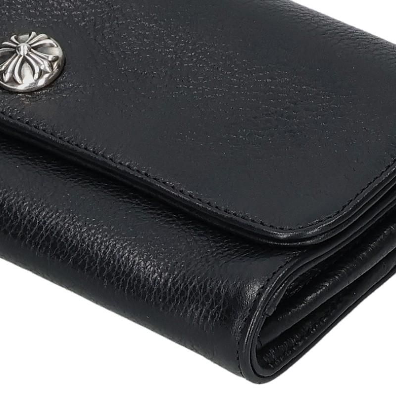 クロムハーツ JUDY/ジュディ クロスボタンレザーウォレット財布 メンズ