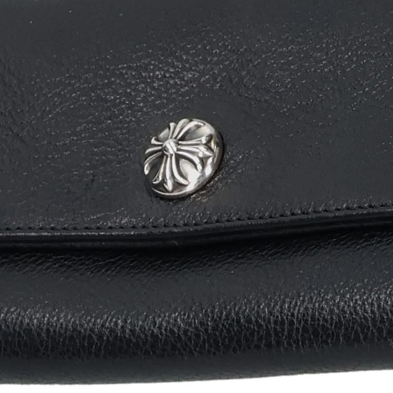 クロムハーツ JUDY/ジュディ クロスボタンレザーウォレット財布 メンズ