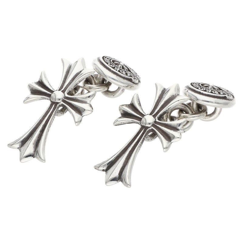 クロムハーツ CUFFLINKS タイニーCHクロスシルバーカフス メンズ
