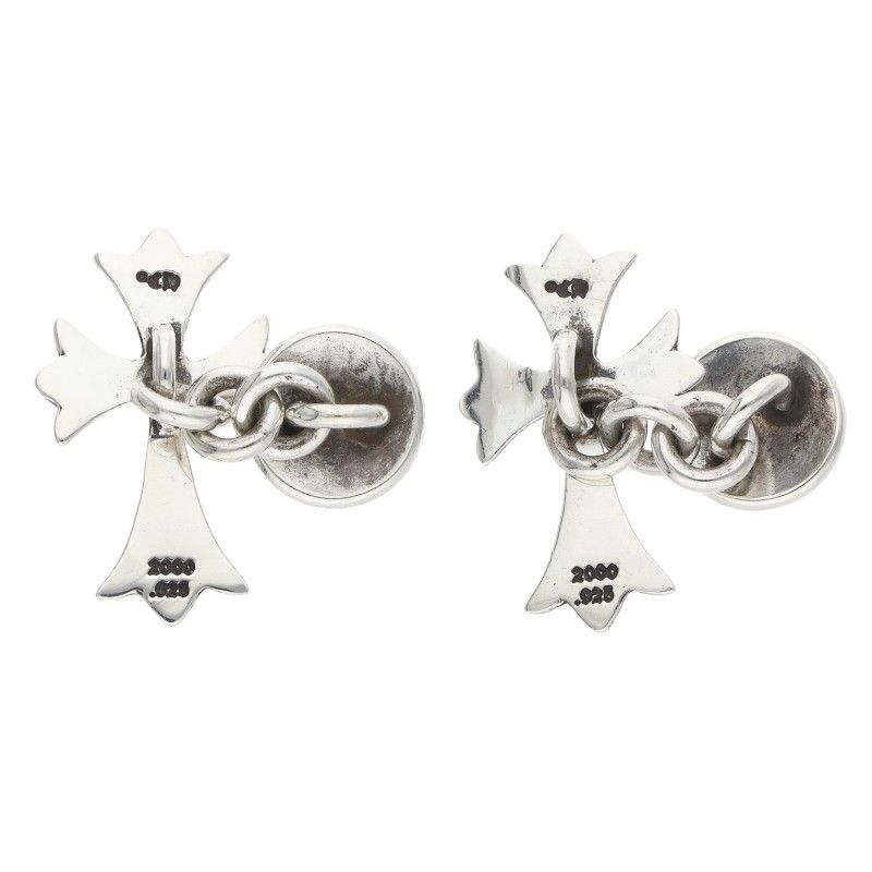 クロムハーツ CUFFLINKS タイニーCHクロスシルバーカフス メンズ