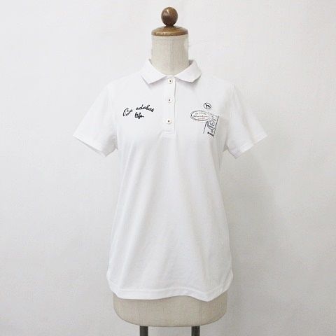 ADABAT ゴルフシャツ レディース ホワイト アダバット adabat ゴルフ スポーツウエア シャツ ポロシャツ 半袖 速