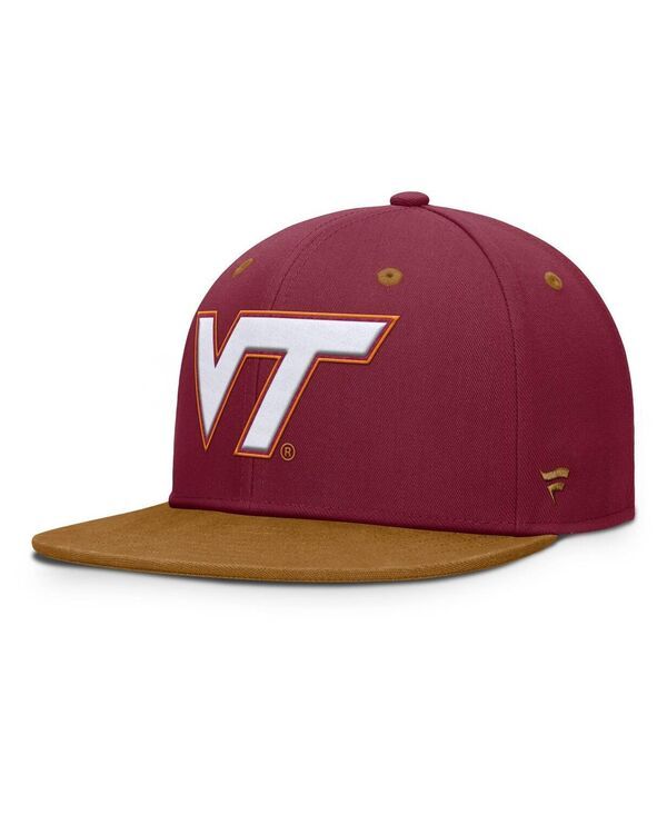 ファナティクス メンズ アクセサリー 帽子 Fanatics Mens MaroonBrown Virginia Tech Hokies NoBo Fitted Hat Maroon Brown マル
