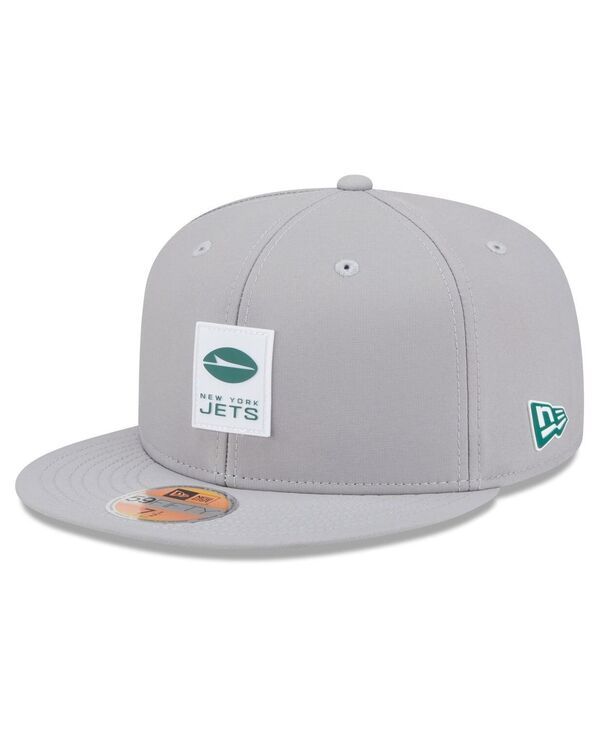 ニューエラ メンズ アクセサリー 帽子 New Era Mens Gray New York Jets 2025 Sideline 59FIFTY Fitted Hat Gray グレー