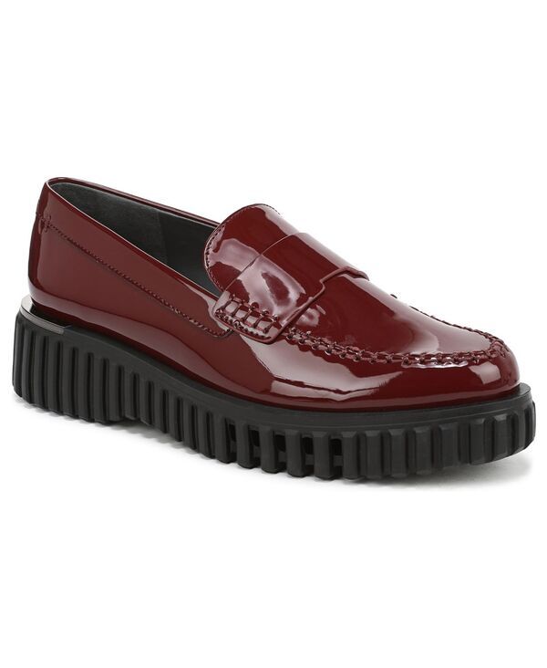 フランコサルト レディース シューズ パンプス ローファー Franco Sarto Womens Flexa Roma Round Toe Lug Sole Loafers Dark Red Pat