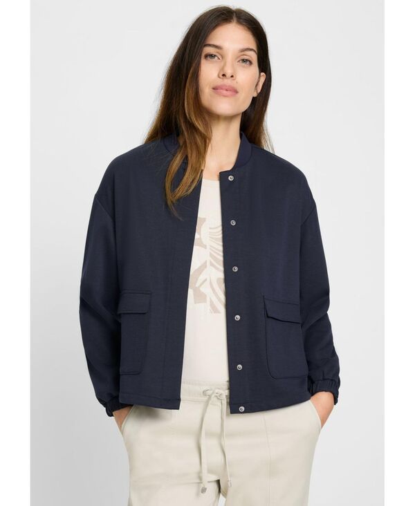 オルセン レディース アウター ジャケット・ブルゾン ジャケット Olsen Bomber Style Jacket Ink blue ブルー