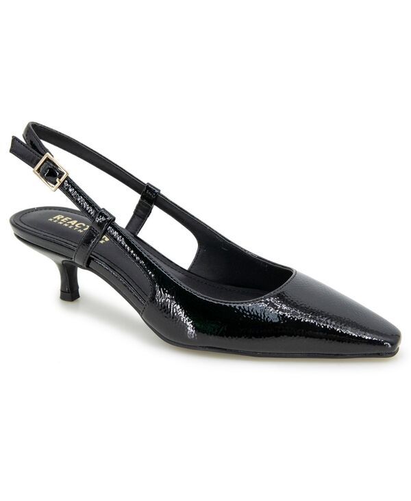 ケネスコール レディース シューズ パンプス ヒール Kenneth Cole Reaction Womens Maggie Slingback Kitten Heel Pumps Black Cri