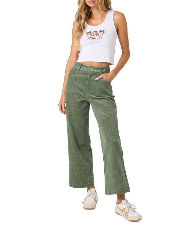 オニール レディース ボトムス カジュアルパンツ コーデュロイ パンツ ONeill Juniors Langford Corduroy MidRise Pants Sea Spray