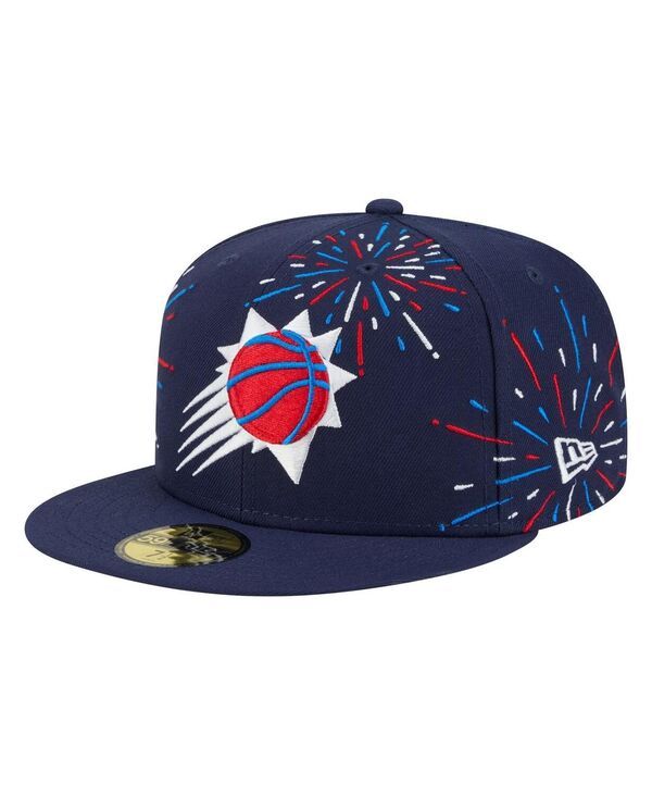 ニューエラ メンズ アクセサリー 帽子 New Era Mens Navy Phoenix Suns Americana Fireworks 59FIFTY Fitted Hat Navy ネイビー