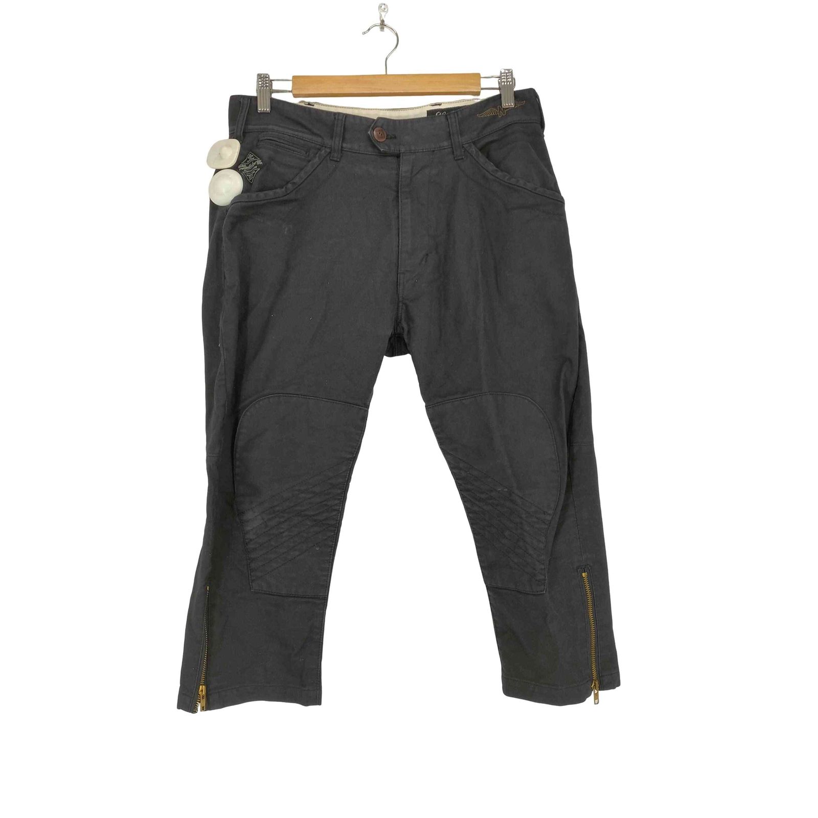 米*兵様 NEIGHBORHOOD　スラックス　クロップドパンツ　黒 ネイバーフッド NEIGHBORHOOD サイドジップクロップドパンツ メンズ M