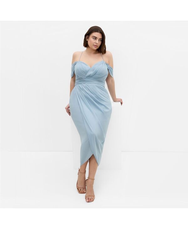 シティーシック レディース トップス ワンピース マキシワンピース マキシ CITY CHIC Womens Entwine Maxi Dress Dusty blue ブルー