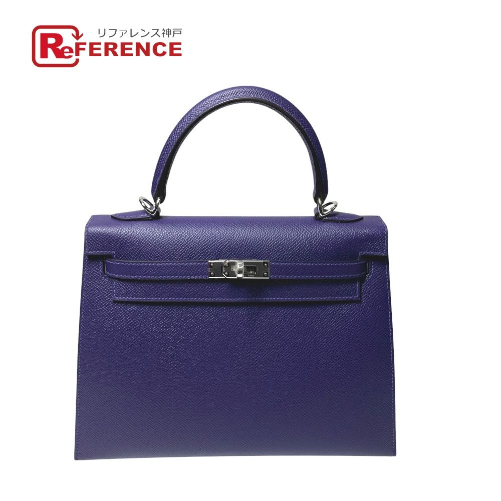 HERMES エルメス ハンドバッグ ケリー25 セリエ 外縫い エプソン SV金具 パープル