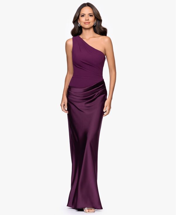 ベッツィアンドアダム レディース トップス ワンピース Betsy Adam Womens One Shoulder Dress Plum プラム