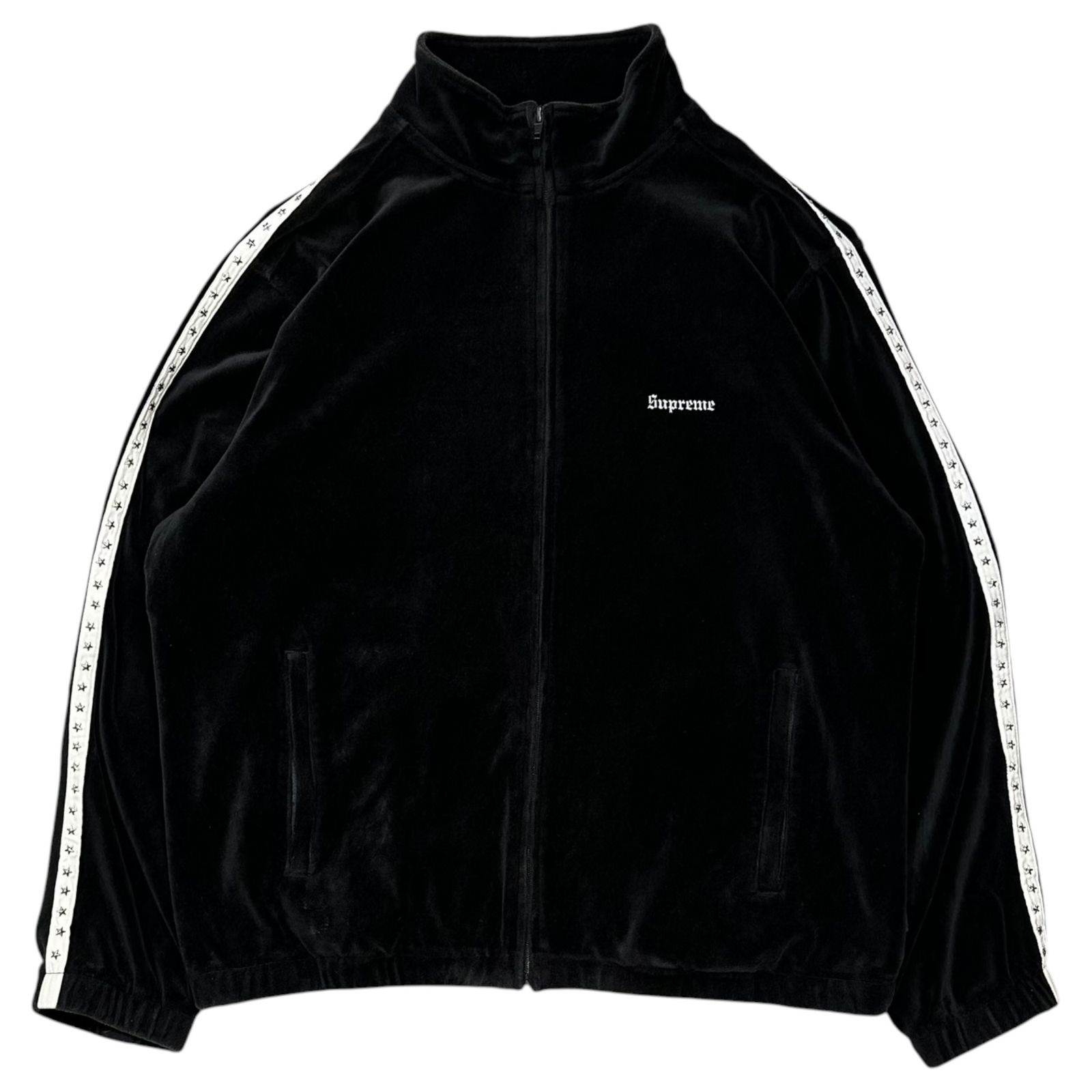 SUPREME(シュプリーム) 22AW Studded Velour Track Jacket スタッズ ベロア トラックジャケット L ブラック
