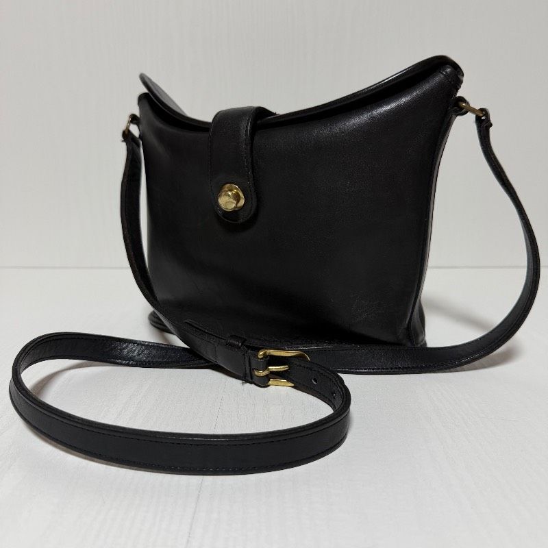 Vintage COACH 6103 ショルダーバッグ ブラック USA製 レザー ドイツ 
