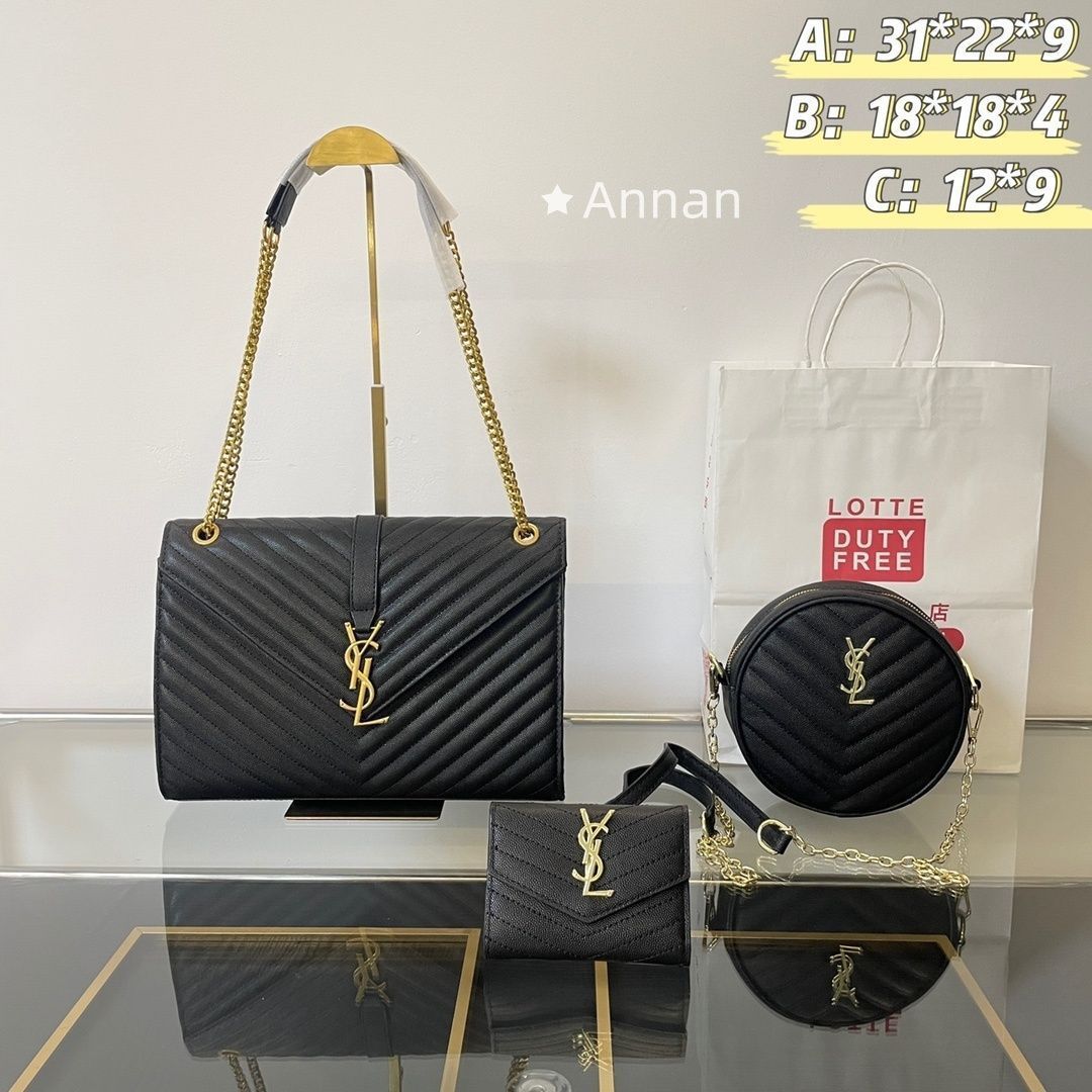 【未使用品】最終値下げ YSL サンローラ ショルダーバッグ ハンドバッグ 財布 3点セット