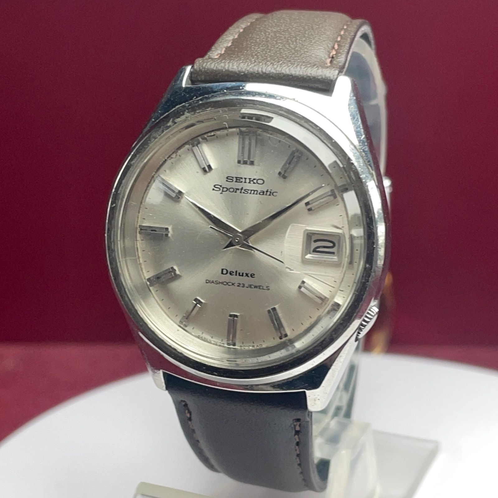 OH済 純正風防換済 70s SEIKO セイコー スポーツマチック デラックス
