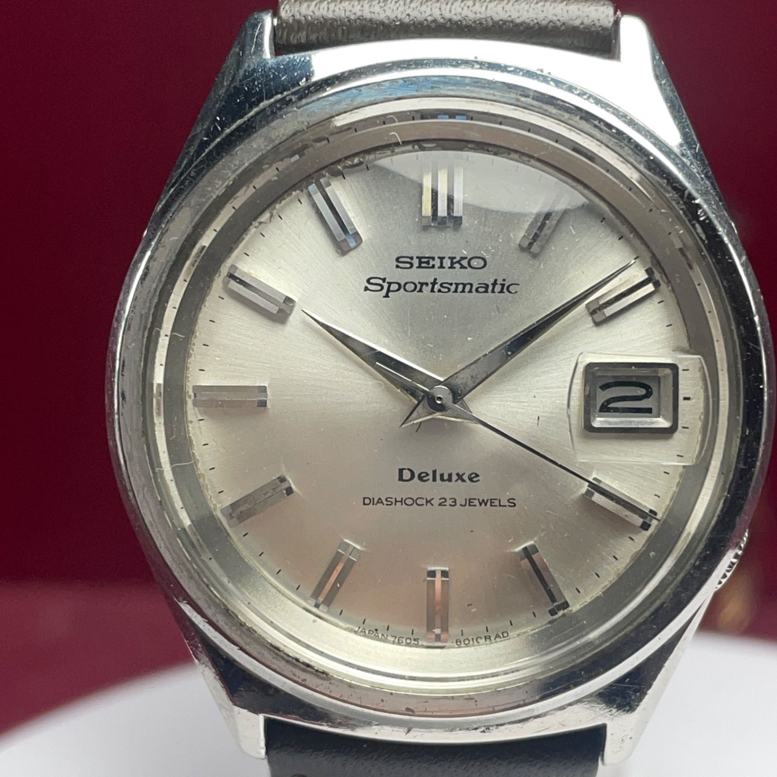 OH済 純正風防換済 70s SEIKO セイコー スポーツマチック デラックス 