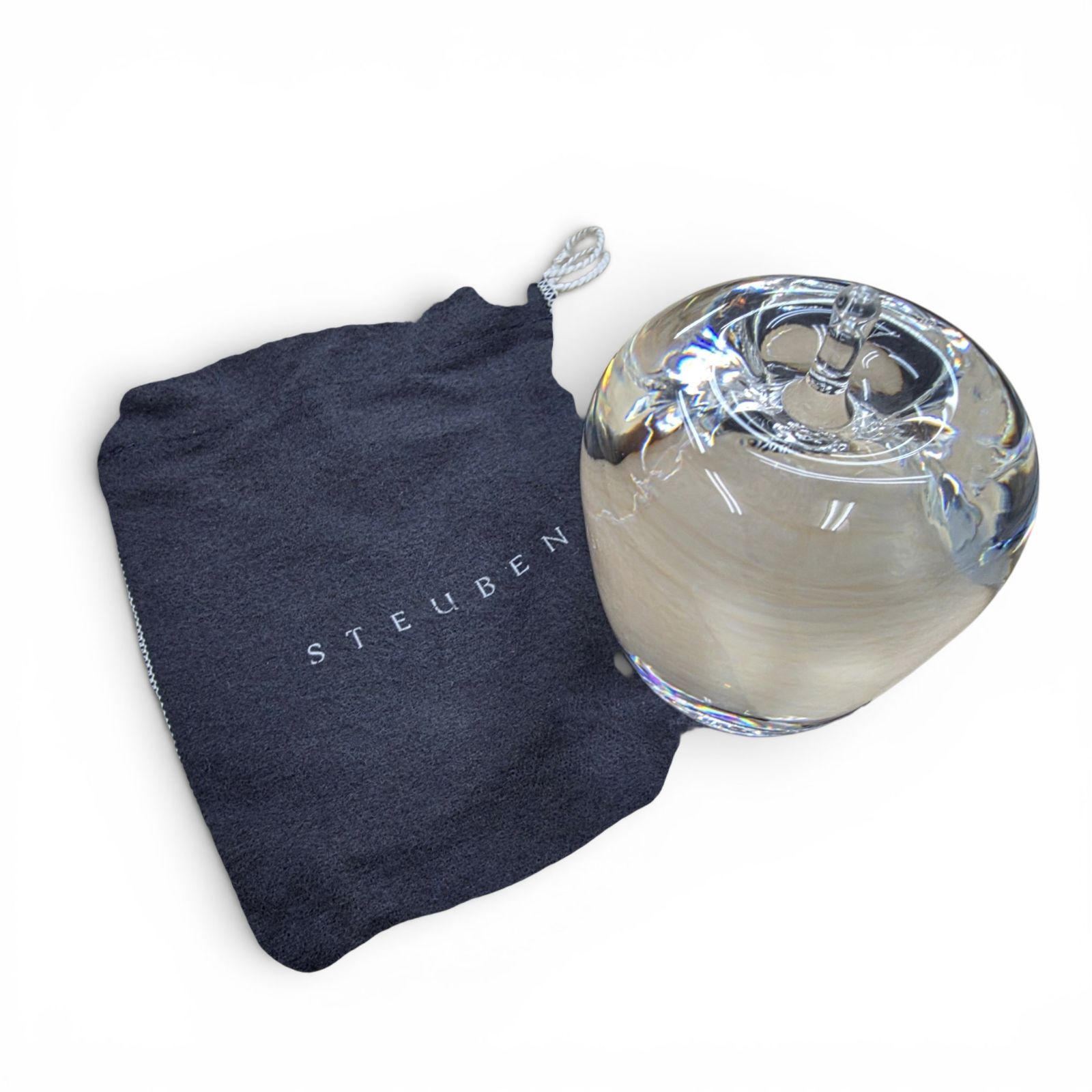 STEUBEN GLASS りんご アップル 置物 クリスタル