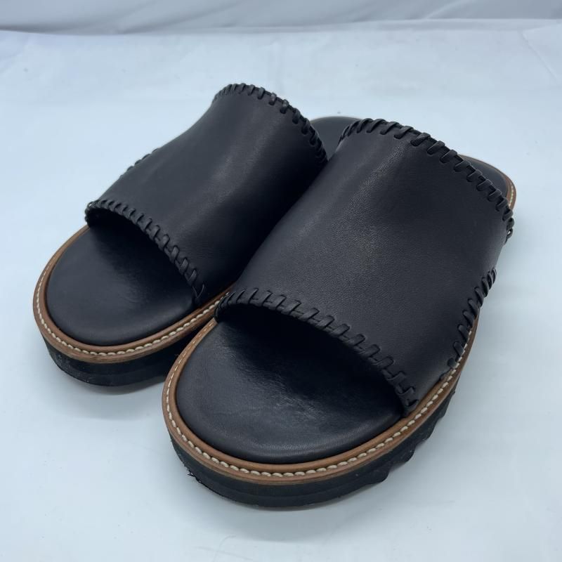 【中古】DAIRIKU 21SS Leather Sandal サイズ27cm ブラック/ブラウン ダイリク レザーサンダル シャークソール[19]