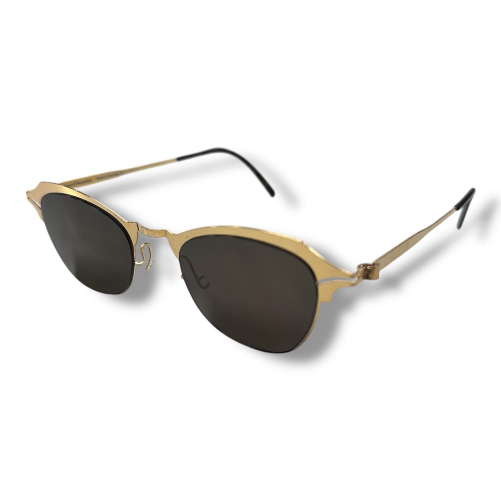 参考上代55000円 Haffmans&Neumeister Nice sunglasses 眼鏡 メガネ サングラス ハフマンスアンドノイマイスター 43374 ゴールド 45□19 145 （73025A） 参考上代55000円 Haffmans&Neumeister Nice sunglasses 眼鏡 メガネ