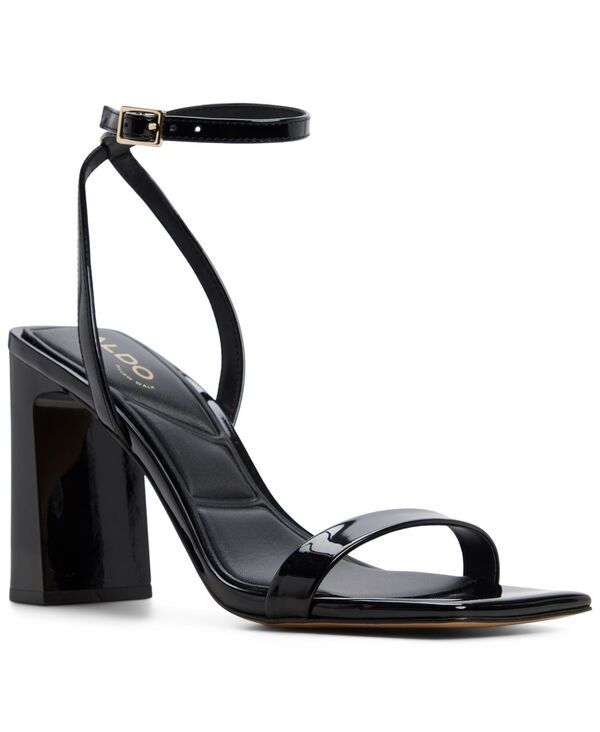 アルド レディース シューズ サンダル ALDO Womens Azzira 2Piece Square Toe Dressandals Black Patent ブラック