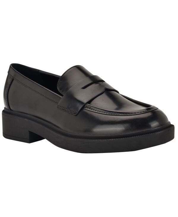 カルバンクライン レディース シューズ パンプス ローファー Calvin Klein Womens Otinyalmond Toe Penny Loafers Black ブラック